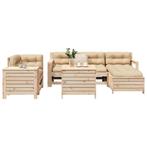 vidaXL 7-delige Loungeset massief grenenhout, Tuin en Terras, Tuinsets en Loungesets, Verzenden, Nieuw, Loungeset