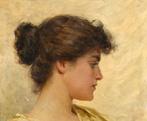 Giuseppe De Sanctis (1858-1924) - Portrait of a lady, Antiek en Kunst, Kunst | Schilderijen | Klassiek