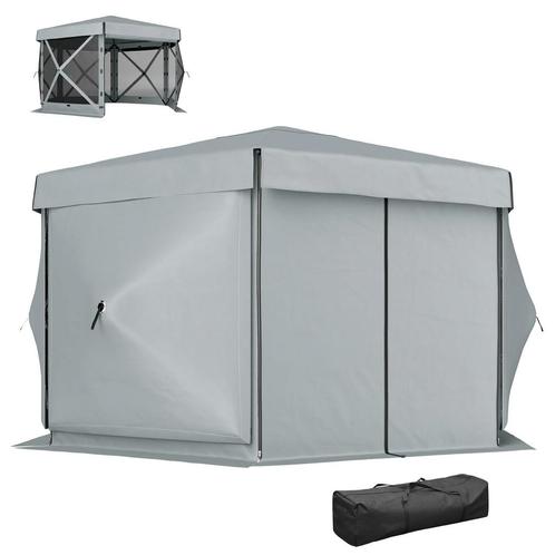 TRUUSK Paviljoen Zeshoekig Ca. 3,6x3m Waterdicht Pop-up Vouw, Tuin en Terras, Partytenten, Nieuw, Verzenden