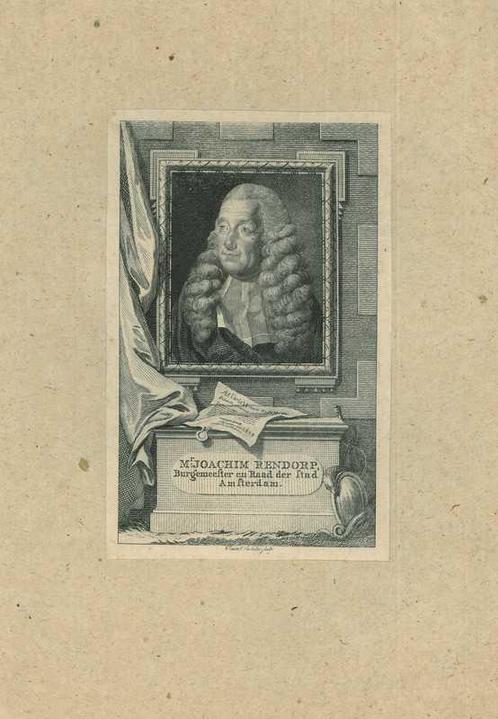 Portrait of Joachim Rendorp, Antiek en Kunst, Kunst | Etsen en Gravures