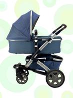 Joolz Geo2 Quadro Blue refurbished tweedehands kinderwagen, Ophalen of Verzenden, Zo goed als nieuw, Verstelbare duwstang, Kinderwagen