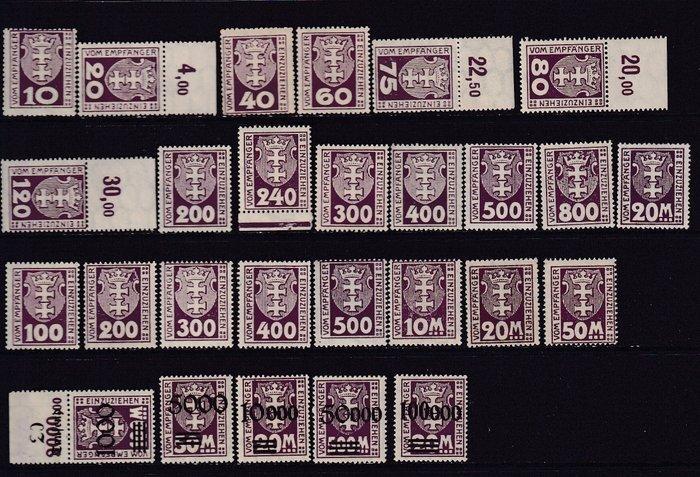 Danzig 1921/1938 - Portuitgiften. - Michel: 1/47, Postzegels en Munten, Postzegels | Europa | Duitsland