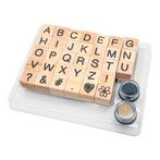 Knutselset - Houten Stempels - Letter&Figuren 33 Stuks - Ink, Hobby en Vrije tijd, Ophalen of Verzenden, Nieuw