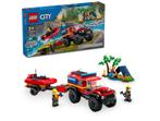 Lego City 60412 4x4 brandweerauto met reddingsboot, Nieuw, Ophalen of Verzenden