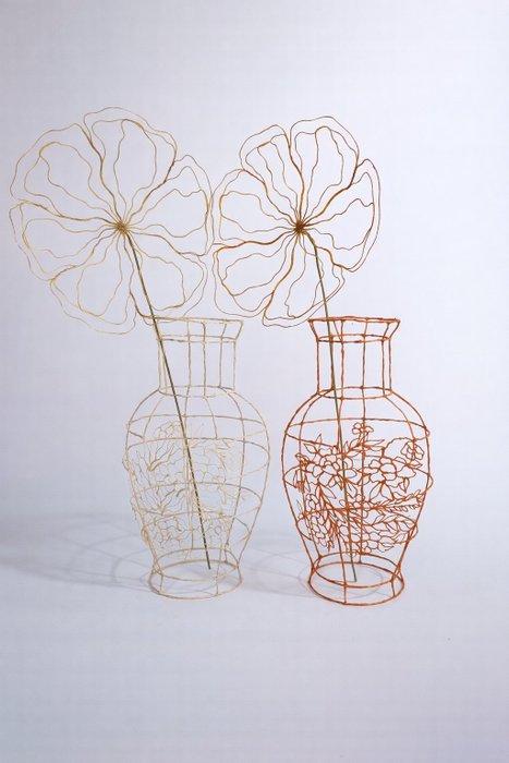 Iris Lucia Design - Vaas (2) - Biodegradable print fillament, Antiek en Kunst, Kunst | Designobjecten