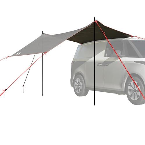 vidaXL Autotent waterdicht grijs en oranje, Caravans en Kamperen, Tenten, Nieuw, tot en met 2, Verzenden