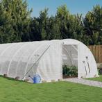 vidaXL Tuinkas met stalen frame 64 m² 16x4x2 m wit, Verzenden, Nieuw