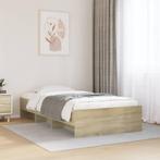 vidaXL Bedframe zonder matras hout sonoma eikenkleurig, 90 cm, Eenpersoons, Bruin, Verzenden