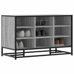 vidaXL Schoenenbank 84x40x53,5 cm bewerkt hout en metaal, Huis en Inrichting, Banken | Voetenbanken en Poefen, Verzenden, Nieuw