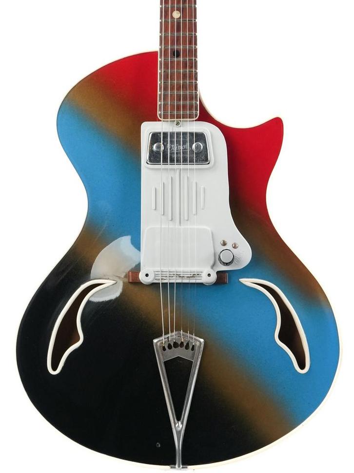 Wandre Tri Lam Multi Colour (Elektrische Gitaren), Muziek en Instrumenten, Snaarinstrumenten | Gitaren | Elektrisch, Hollow body