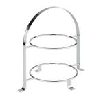 RVS Etagère standaard - 2 Etages | Max Ø27 cm, Verzenden
