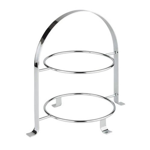 RVS Etagère standaard - 2 Etages | Max Ø27 cm, Zakelijke goederen, Horeca | Overige, Verzenden