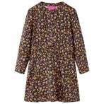 vidaXL Kinderjurk met lange mouwen 104 marineblauw, Verzenden, Nieuw