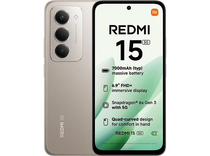 Xiaomi -  Redmi 15 - 256 Gb  - Grijs, Telecommunicatie, Mobiele telefoons | Overige merken, Nieuw, Zonder abonnement, Verzenden