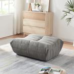 Voetenbank Kodsø 35x80x65 cm microvezel grijs [en.casa], Huis en Inrichting, Stoelen, Verzenden, Nieuw
