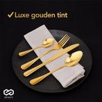 2dekans | Infinity Goods Bestekset - Goud - 39-Delig - 6, Huis en Inrichting, Keuken | Servies, Ophalen of Verzenden, Zo goed als nieuw