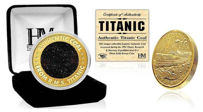 Verenigde Staten. Medal Original Coal from the RMS TITANIC -, Postzegels en Munten, Munten | Europa | Niet-Euromunten