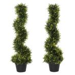 TRUUSK Set Van 2 Grote Kunstmatige Cederbomen Van 90 Cm, Kun, Verzenden, Nieuw