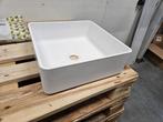 Waskom vierkant 37 x 37 x 13 cm mat wit solid surface, Ophalen of Verzenden, Nieuw