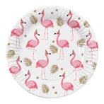 Flamingo Partybordjes 23cm (10st), Ophalen of Verzenden, Nieuw