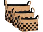 Mica Decorations Opbergmand - Set van 3 - L40 x B30 x H30 cm, Verzenden, Nieuw