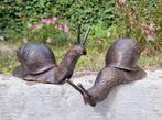 Beeldje - Levensechte grote slakken (2) - Brons
