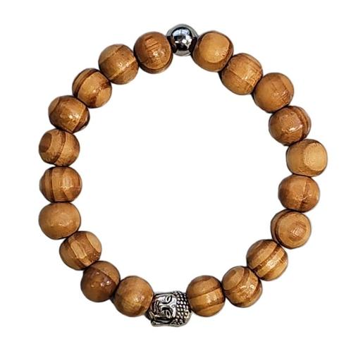 Fako Bijoux® - Armband - Sandelhout - Buddha - 10 mm -, Sieraden, Tassen en Uiterlijk, Armbanden, Verzenden