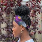 Haarband / Hoofdband in Afrikaanse print - Paarse tangle, Nieuw, Ophalen of Verzenden