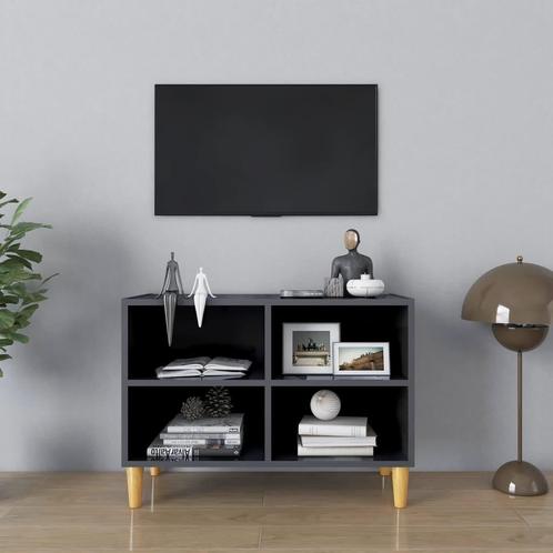 vidaXL Tv-meubel met houten poten 69,5x30x50 cm hoogglans, Huis en Inrichting, Kasten | Televisiemeubels, Nieuw, Verzenden