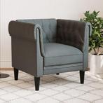 vidaXL Fauteuil Chesterfield-stijl stof donkergrijs, Huis en Inrichting, Verzenden, Nieuw, Eenpersoons, Stof