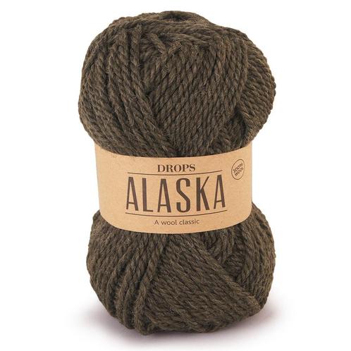 DROPS Alaska Uni Colour - 51 olijfgroen - Wol Garen, Hobby en Vrije tijd, Breien en Haken, Ophalen of Verzenden