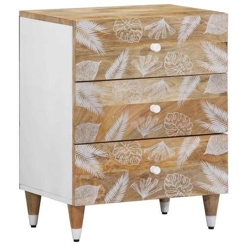 vidaXL Nachtkastje 50x33x60 cm massief mangohout, Huis en Inrichting, Slaapkamer | Nachtkastjes, Nieuw, Hout, Verzenden