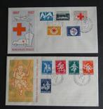 Nederland 1957/1959 - set van 2 blanco FDCs Rode Kruis en, Postzegels en Munten, Postzegels | Nederland, Gestempeld