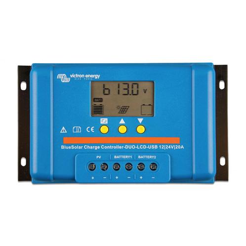 Victron BlueSolar PWM DUO-LCD & USB-laadregelaar 12/24V-20A, Doe-het-zelf en Verbouw, Zonnepanelen en Toebehoren, Nieuw, Verzenden