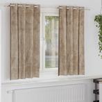 vidaXL Velvet Gordijnen 2 pcs champagne 175 x 140 cm Fluweel, Huis en Inrichting, Verzenden, Nieuw, Beige