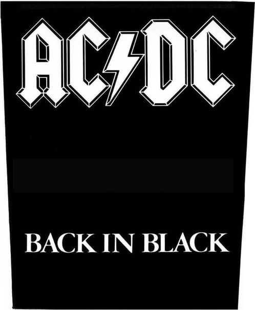 AC/DC - Back in Black - Backpatch officiële merchandise, Verzamelen, Muziek, Artiesten en Beroemdheden, Kleding, Nieuw, Ophalen of Verzenden