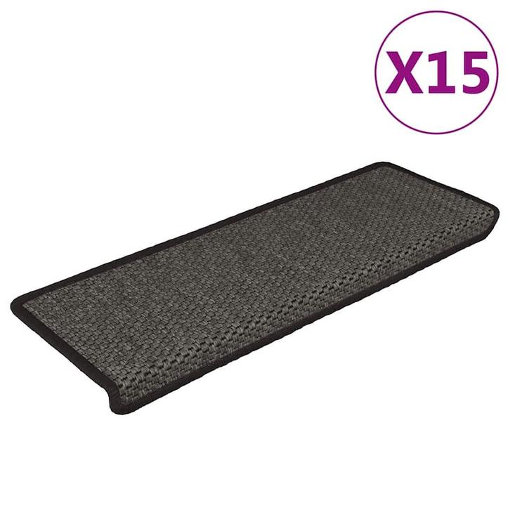 vidaXL Trapmatten zelfklevend 15st sisal-look 65x21x4cm, Doe-het-zelf en Verbouw, Ladders en Trappen, Nieuw, Verzenden