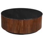 Salontafel Mangohout Rond Levi 105 cm, Huis en Inrichting, Tafels | Salontafels, Verzenden, Rond, Nieuw, Industriële meubels