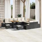 vidaXL 13-delige Tuinbankenset met kussens poly rattan, Verzenden, Nieuw, Rotan