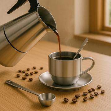 RVS Percolator 6 kops – Moka Pot beschikbaar voor biedingen