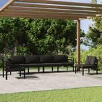 vidaXL 6-delige Loungeset met kussens aluminium, Tuin en Terras, Verzenden, Nieuw, Aluminium, Loungeset