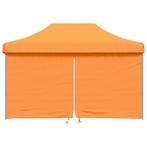 Partytent inklapbaar pop-up met 4 zijwanden oranje, Tuin en Terras, Partytenten, Verzenden, Nieuw, 2 meter of meer, Partytent