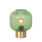 Groene tafellamp Maloto, glas, Minder dan 50 cm, Nieuw, Glas, Ophalen of Verzenden