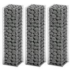 vidaXL 3-delige Schanskorfset 25x25x100 cm gegalvaniseerd, Verzenden, Nieuw, IJzer, 1 tot 2 meter