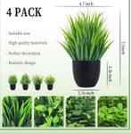 Set van 4 Kleine Kunstplanten – Decoratie voor Tafelen Badka, Huizen en Kamers