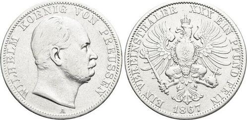 Vereinstaler, daalder 1867 A Brandenburg-Preussen Pruisen..., Postzegels en Munten, Munten | Europa | Niet-Euromunten, Verzenden