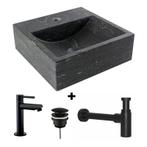Hardsteen fontein Saniflex Square Black edition, Doe-het-zelf en Verbouw, Sanitair, Verzenden, Nieuw