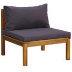 Acacia Middenbank Module Donkergrijs - Tweedekansje - OP=OP, Tuin en Terras, Ophalen of Verzenden, Nieuw, Hout