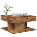 vidaXL Salontafel 55x55x30 cm bewerkt hout oud houtkleurig, Verzenden, Nieuw, Overige houtsoorten, 50 tot 100 cm