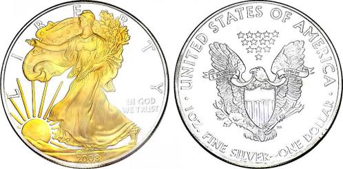 Dollar 2008 Usa Liberty zilver